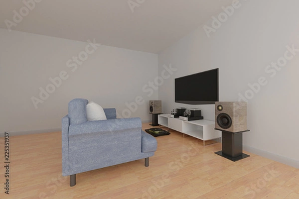 Obraz Music room design interior 3d rendering