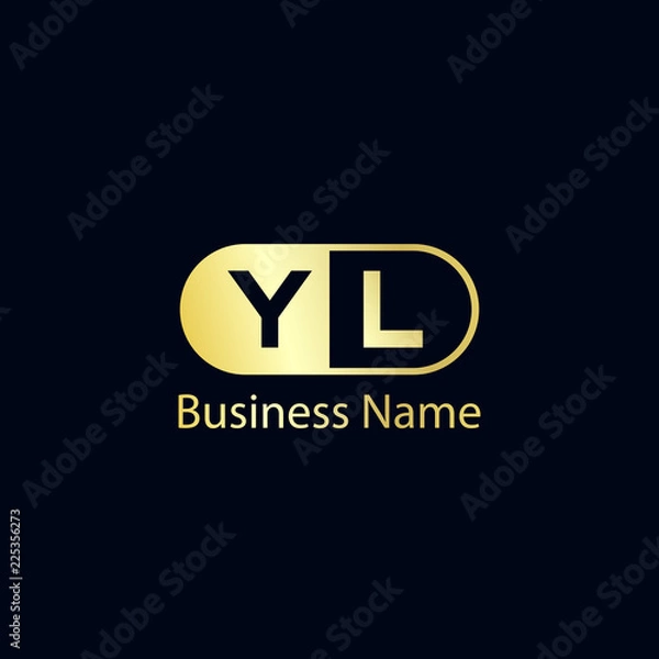 Obraz Initial Letter YL Logo Template Design