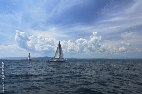 Obraz Sailboats on lake Champlain 067