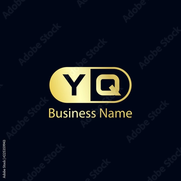 Obraz Initial Letter YQ Logo Template Design