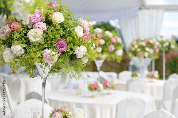 Obraz wedding table with flowers
