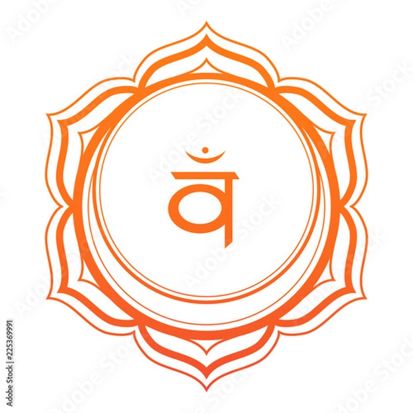 Obraz Sacral Chakra Vector Illustration