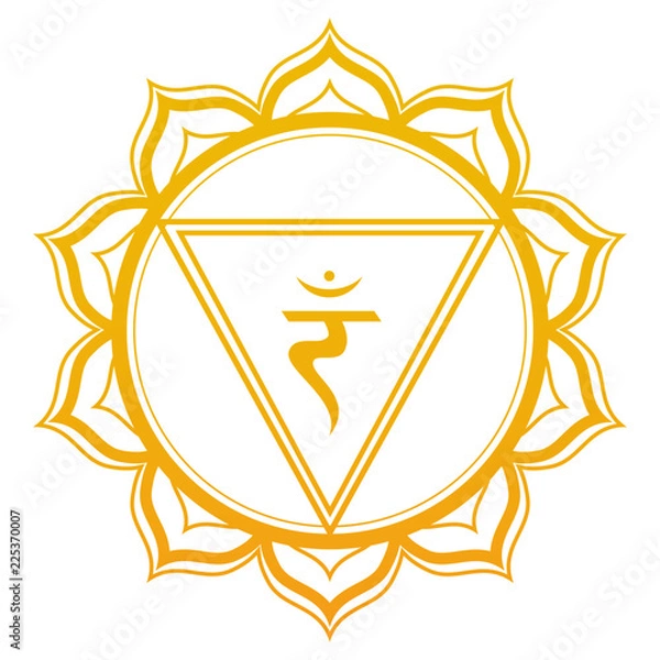 Fototapeta Ilustracja wektorowa czakry splotu słonecznego