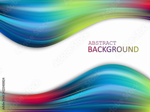 Obraz Abstract colorful background with waves. Vector illustration