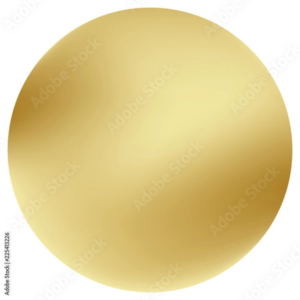 Fototapeta Vector gold blurred gradient style circle background. Abstract smooth colorful illustration, social media wallpaper