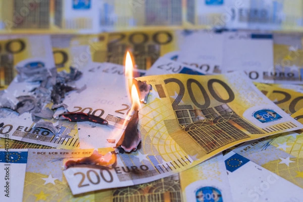 Obraz Burning two hundred euro
