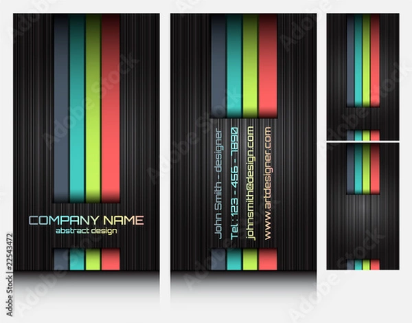 Obraz business cards set 46