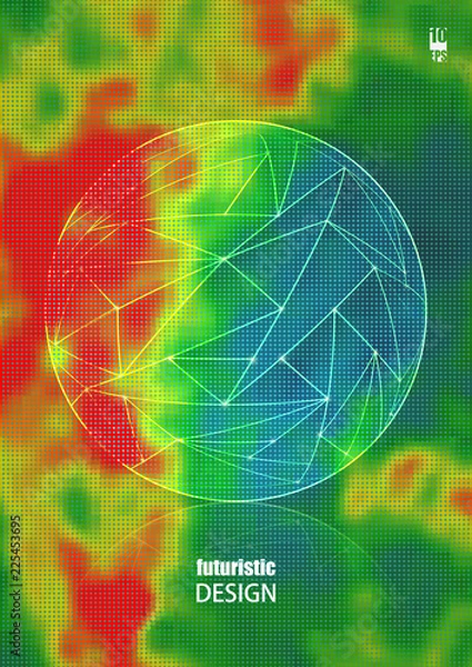 Fototapeta Colored heat map for temperature. Eps10 Vector illustration