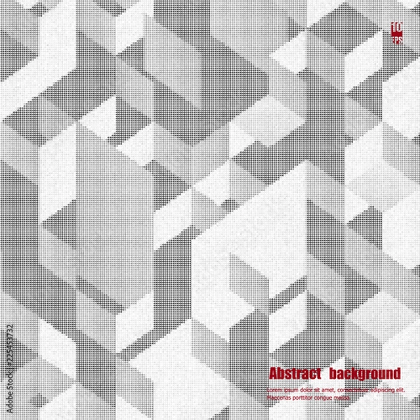 Fototapeta Abstract textured geometric shapes background. Eps10 vector illustration