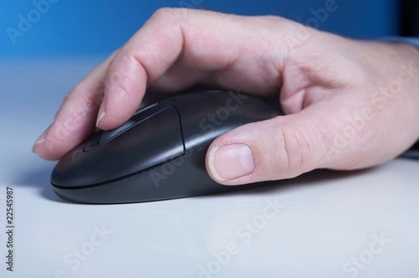 Fototapeta hand with computer mouse