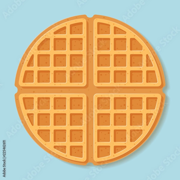 Fototapeta Okrągły wafel. Ilustracji wektorowych.