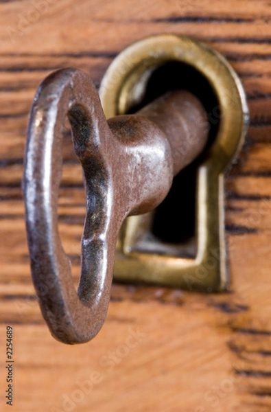 Obraz key in keyhole