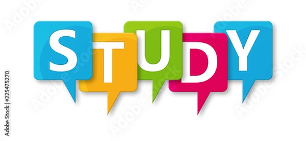 Fototapeta Study - letters written in beautiful boxes on white background