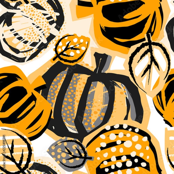 Obraz Thanksgiving pumpkin seamless pattern