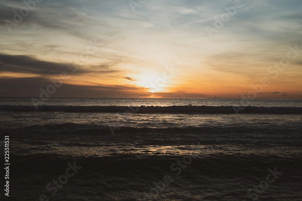 Obraz Beautiful tropic sunset at the beach in Thailand