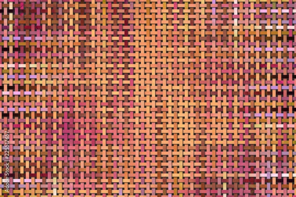 Obraz Rattan woven mat pattern, background or texture for design.