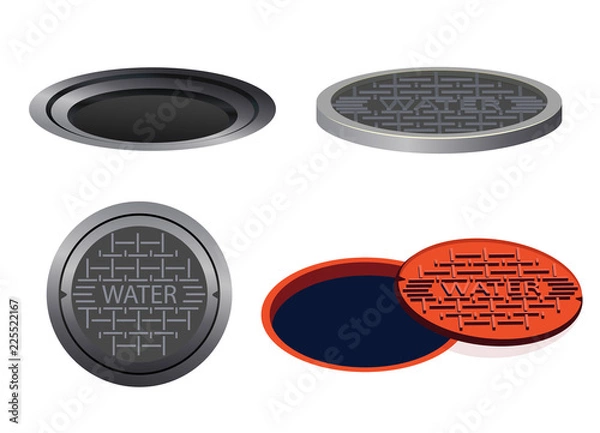 Fototapeta Man hole cover