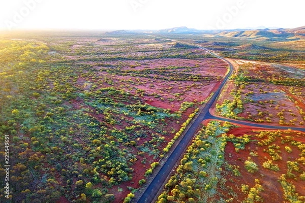 Obraz Long straight road in Australian outback