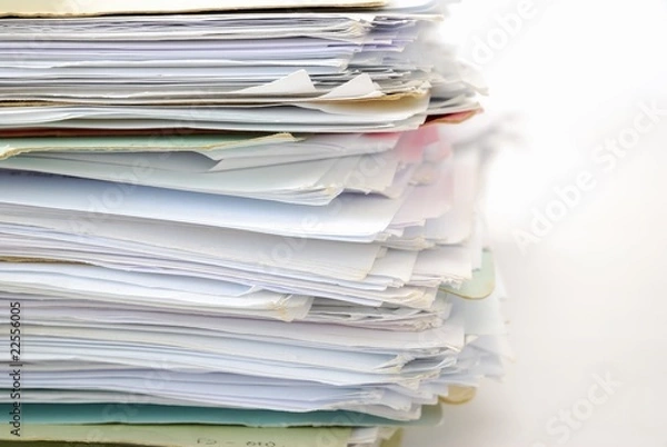 Obraz Stack of files full of documents