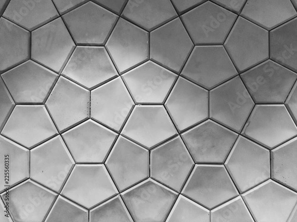 Obraz Geometrically shaped concrete wall tiles.