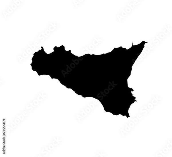 Obraz mapa Sycylii. Ilustracji wektorowych