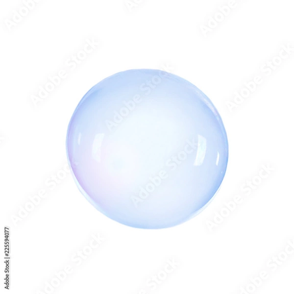 Fototapeta Beautiful translucent soap bubble on light background