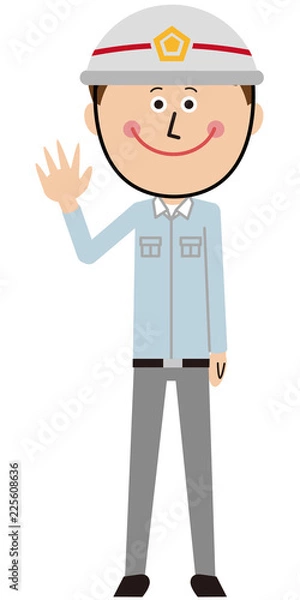 Fototapeta ポップな救命士さん　笑顔ではーい