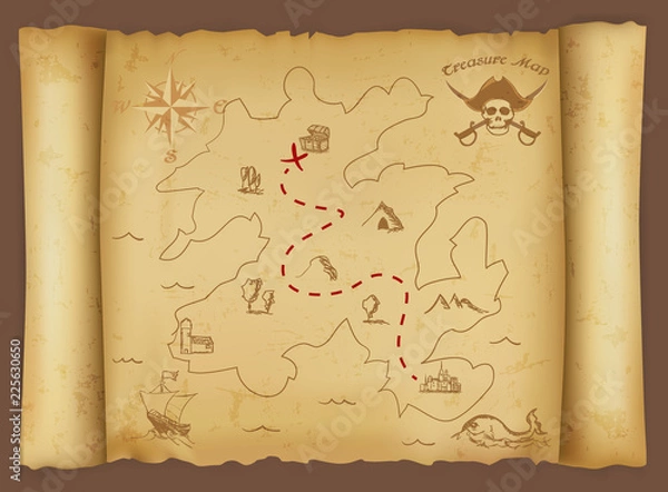 Fototapeta Treasure map