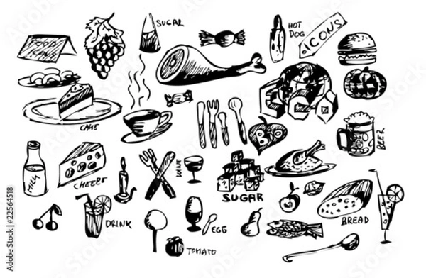 Obraz food icons