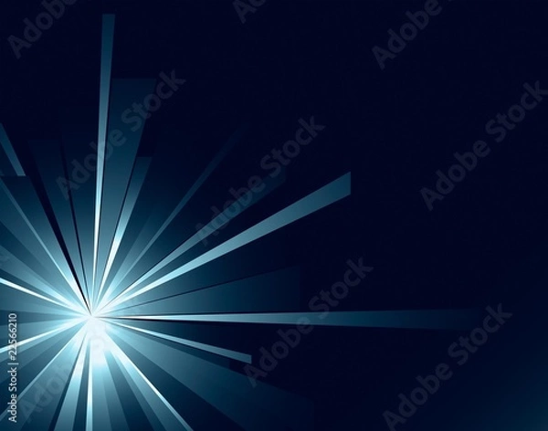 Obraz Abstract blue burst background vector