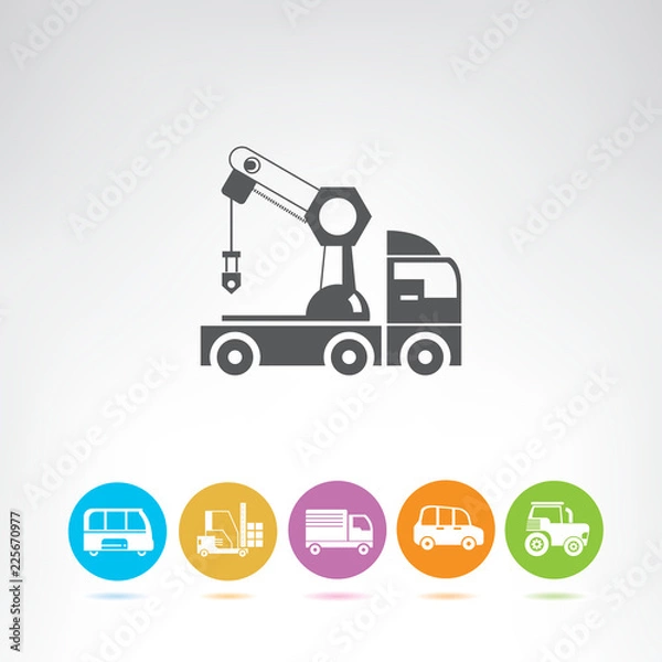 Obraz transportation and vehicle icons