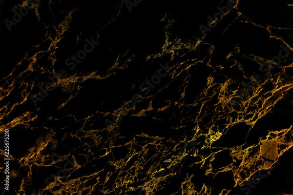 Fototapeta Gold and Black marble patterned texture background.