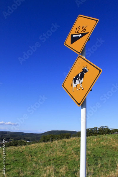 Fototapeta caution signs