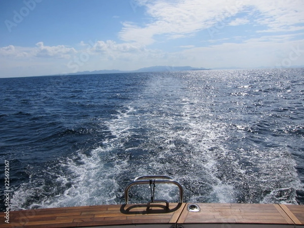 Obraz ボートの波しぶき