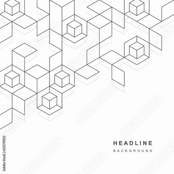 Fototapeta Abstract geometric technological background.