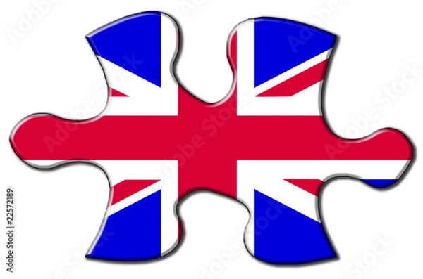 Obraz UK flag jigsaw piece