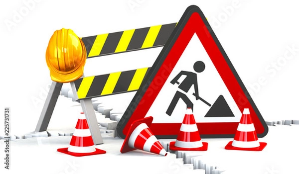 Obraz Bau abgesperrt