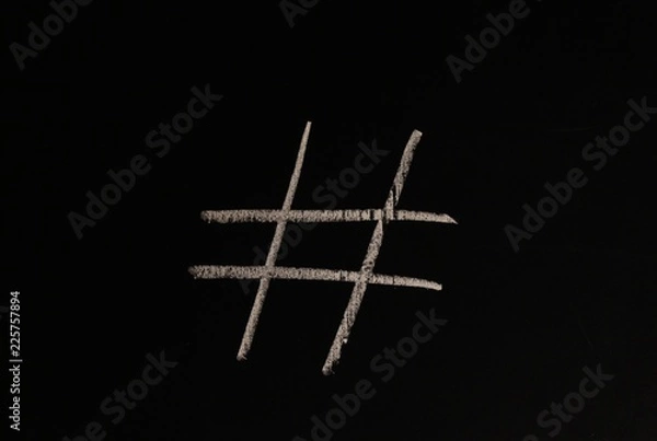 Obraz Hashtag, Raute, kreidetafel, Computer, IT