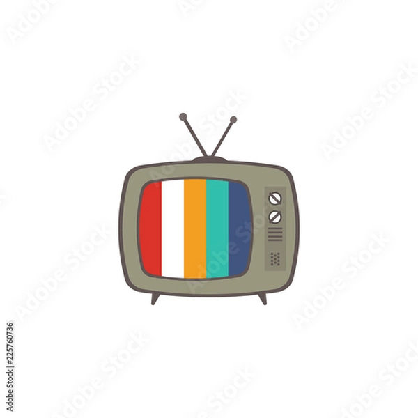 Obraz Retro TV Icon, vector illustration.