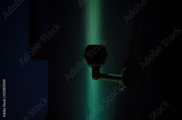 Obraz Security camera in the darkness.