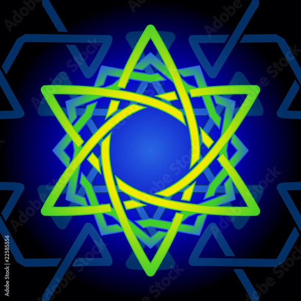 Obraz Seamless green celtic tile