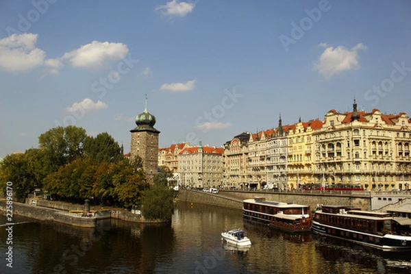 Obraz Влтава, вид на Прагу