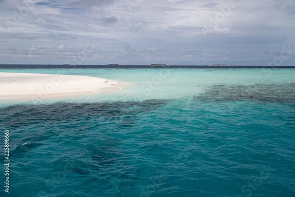 Obraz Tropical sandbank reef entry point