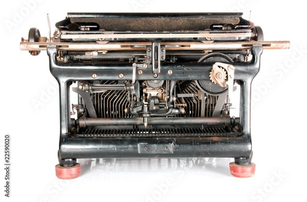 Obraz Old rusty typewriter from the back