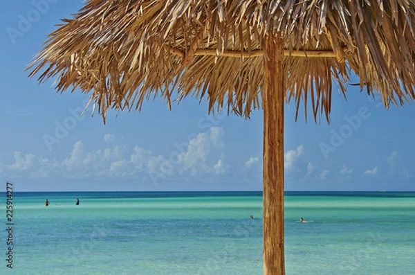 Obraz Beach and umbrella 092