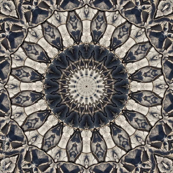 Fototapeta symmetrical radial background / abstract background illustration