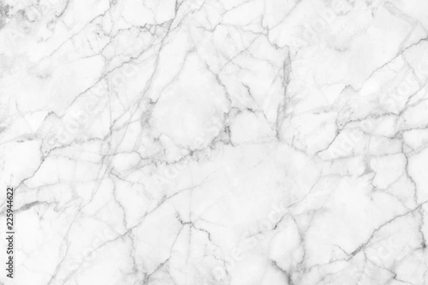 Obraz White marble patterned texture background for design.
