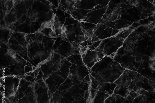 Fototapeta Black marble patterned texture background for design.