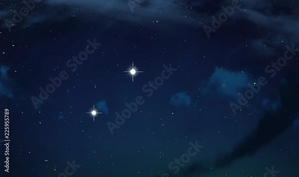 Obraz Deep space. Background texture. Realistic cosmos illustration.