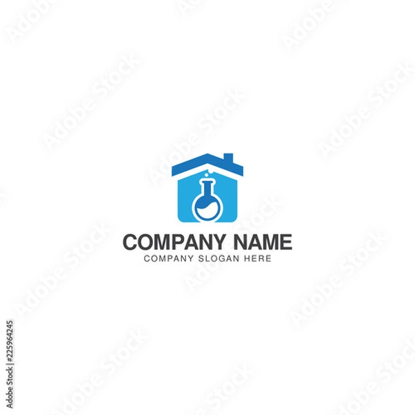 Fototapeta Home lab logo design vector